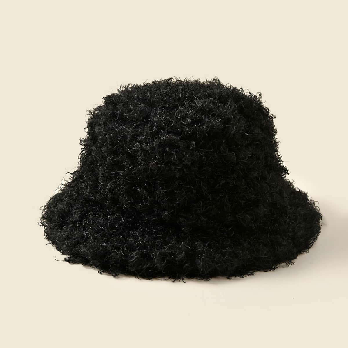 

Fluffy Bucket Hat, Black