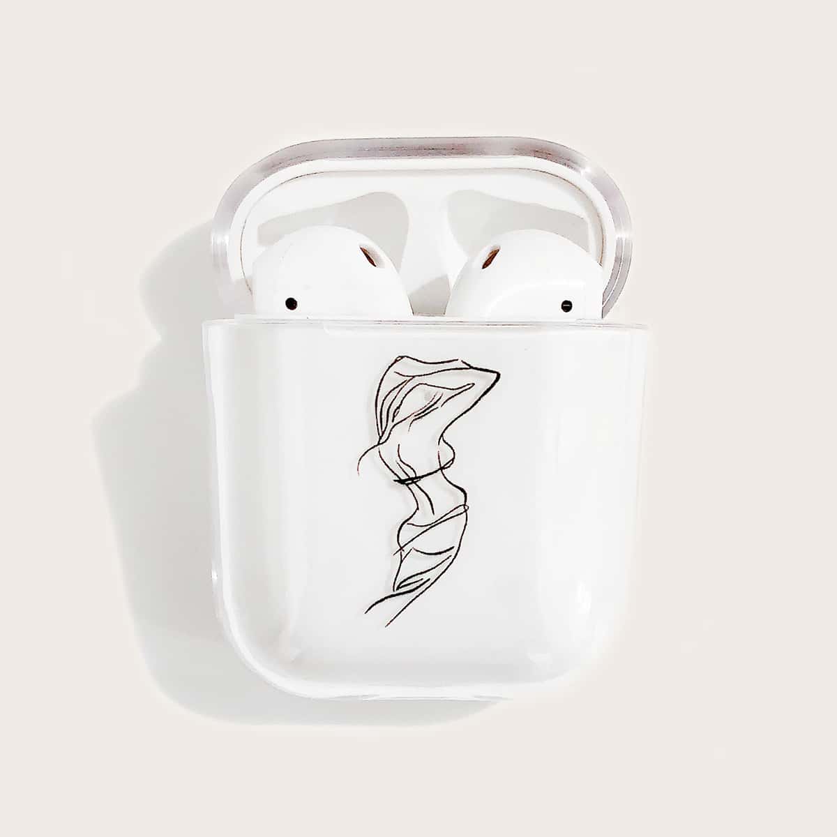 

Girl Print Transparent AirPods Case, Clear
