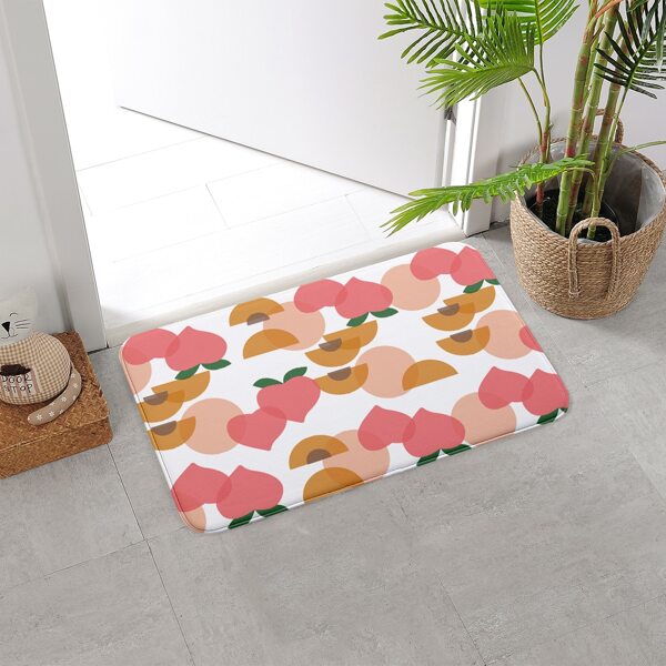 

Peach Print Floor Mat, Multicolor
