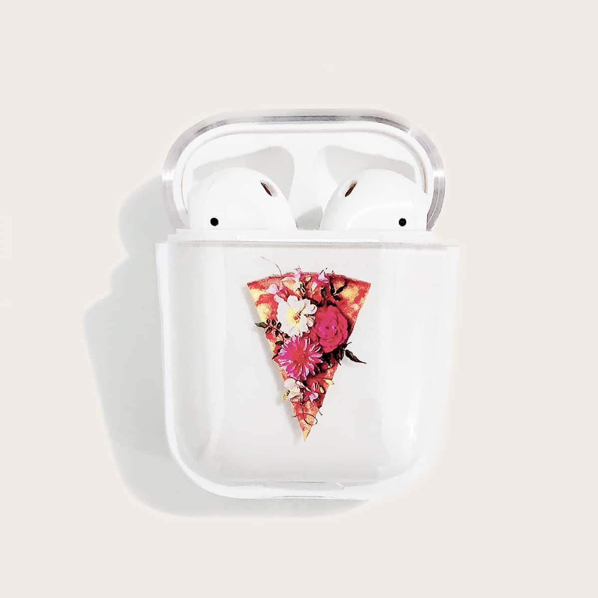 

Flower Print Transparent AirPods Case, Clear