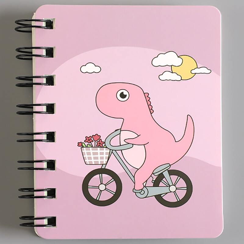 

1pack Dinosaur Print Cover Spiral Notebook, Multicolor