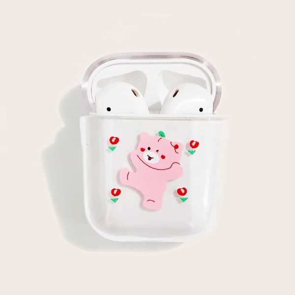 

Cartoon Graphic Transparent AirPods Case, Clear