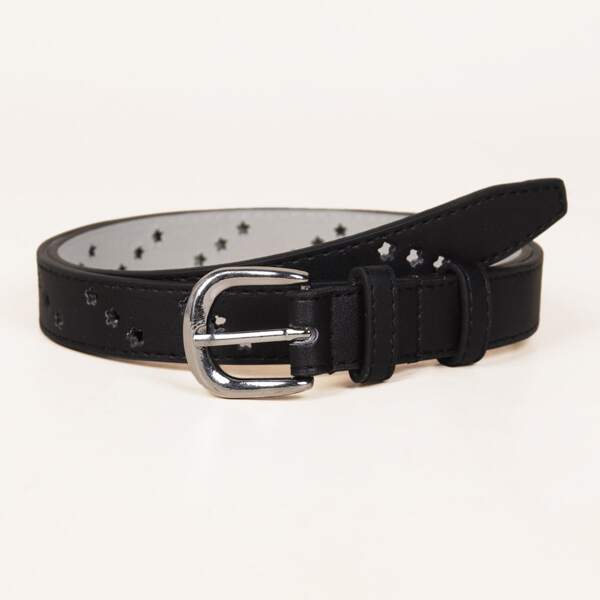 

Kids Metal Buckle Belt, Black