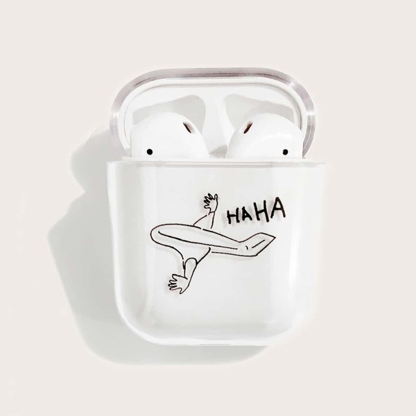 

Прозрачный чехол для AirPods с мультипликационным рисунком
