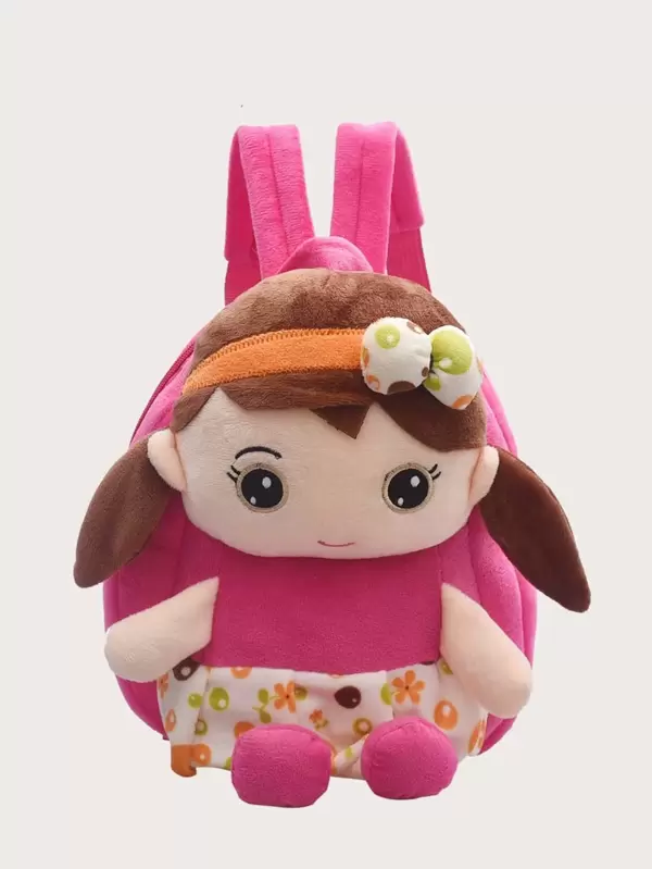 Pelúcia Boneca Infantil Mochila Para Jardim Da Infância E Garotas , Fofo Cartoon E Leve Ombro Duplo Sacola