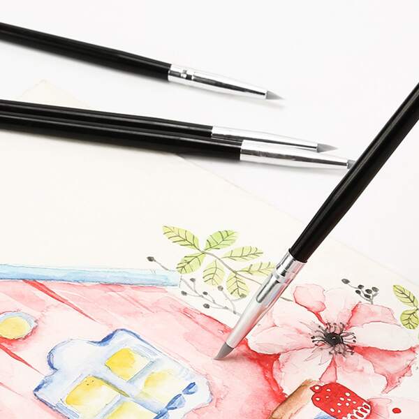 

5pcs Oil Painting Brush Set, Black