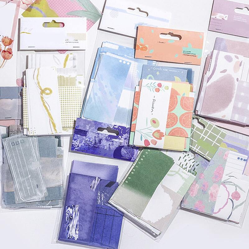 

42sheets Random Pattern Material Paper, Multicolor