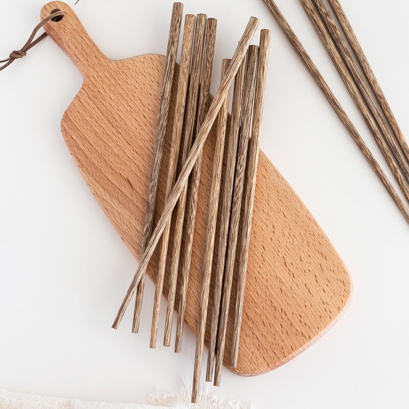 

10pairs Wooden Chopstick, Brown