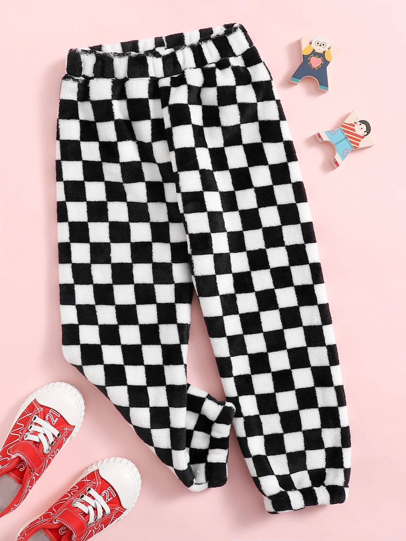 checkered print pants