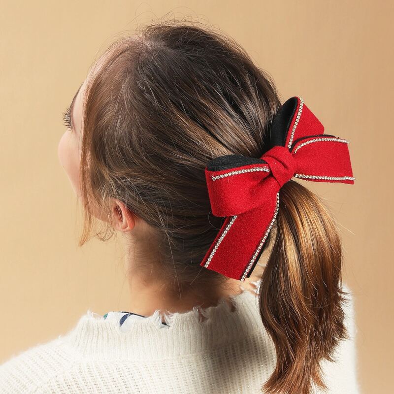 

Bow Knot Decor Hair Clip, Red