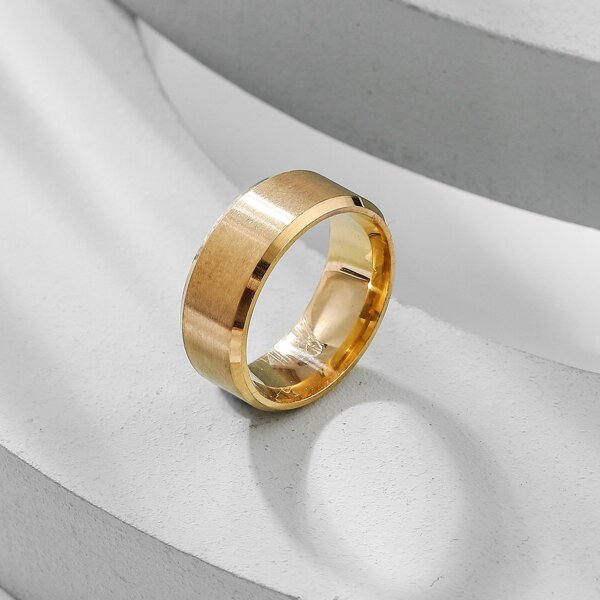 

Men Stainless Steel Ring, Gold