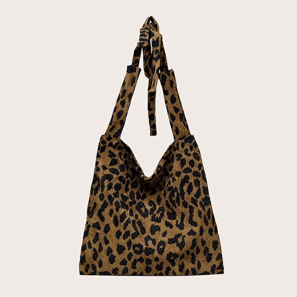 

Leopard Tote Bag, Brown