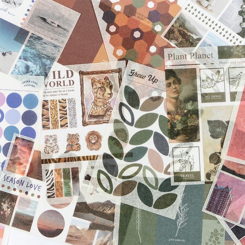 

4sheets Mixed Pattern Random Sticker, Multicolor