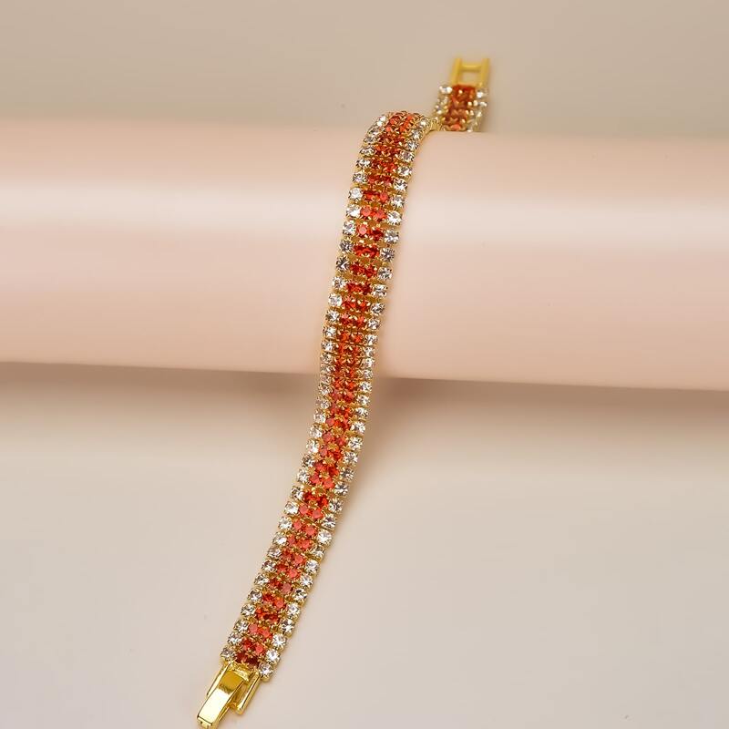 

Rhinestone Decor Bracelet, Gold