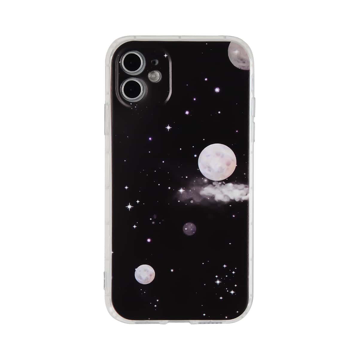 

Moon & Star Print iPhone Case, Black