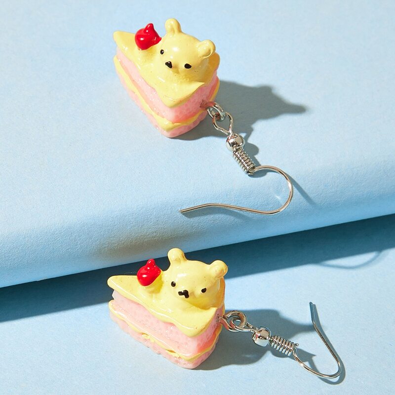 

Bear Cake Drop Earrings, Multicolor