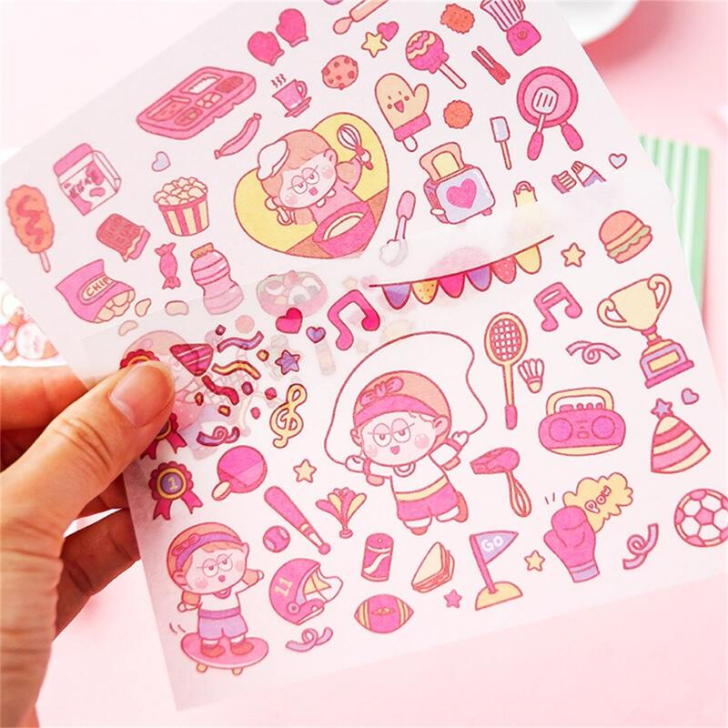 

1sheet Cartoon Graphic Random Sticker, Multicolor