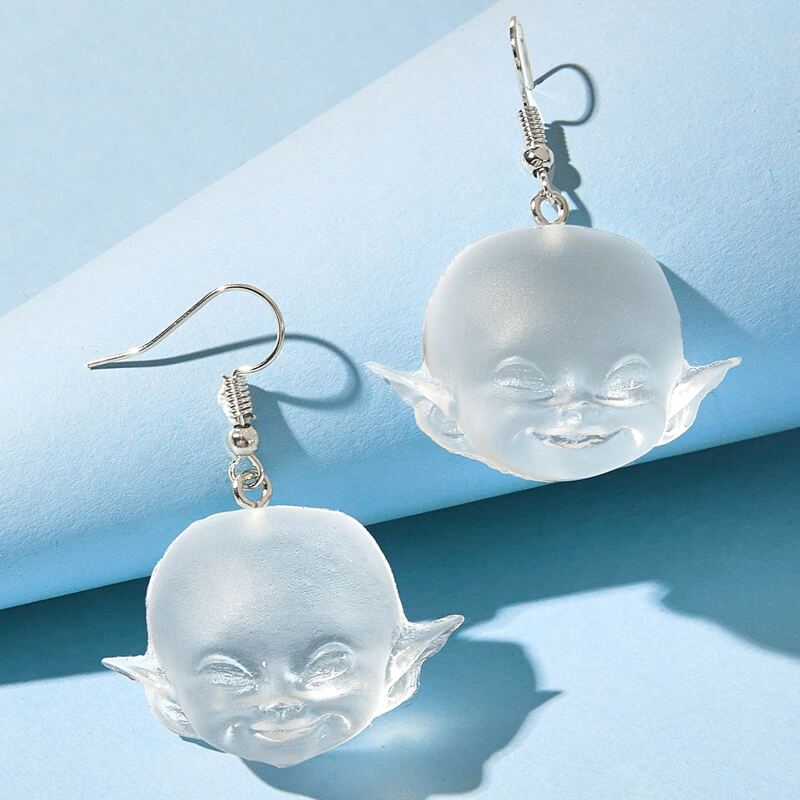 

Halloween Elf Drop Earrings, Clear