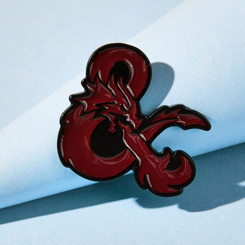 

1pc Dragon Brooch, Maroon