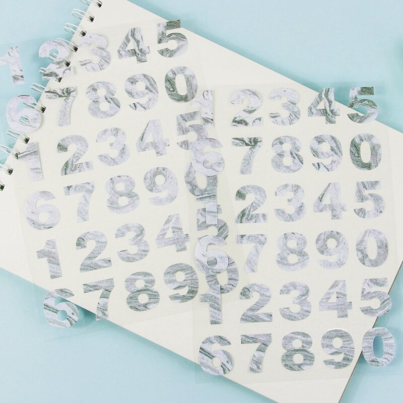 

2sheets Waterproof Number Sticker, Multicolor