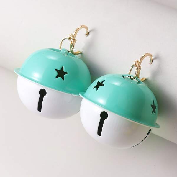 

Christmas Bell Drop Earrings, Green