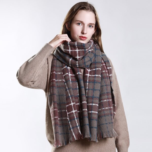 

Plaid Pattern Scarf, Multicolor