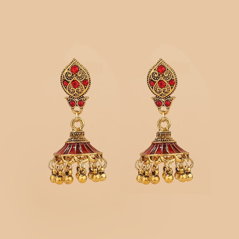 

Jhumka Bell Drop Earrings, Multicolor