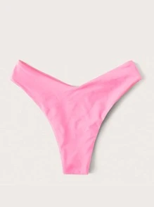 Braga de bikini de perna alta, para vacaciones de verano en la playa - Rosa - Ver 2