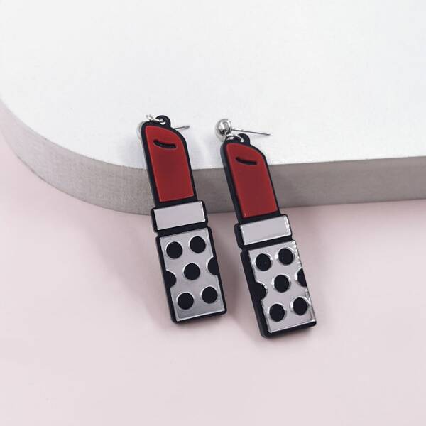 

Lipstick Drop Earrings, Multicolor