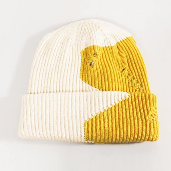 

Ripped Hem Dual Purpose Scarf Hat, Multicolor