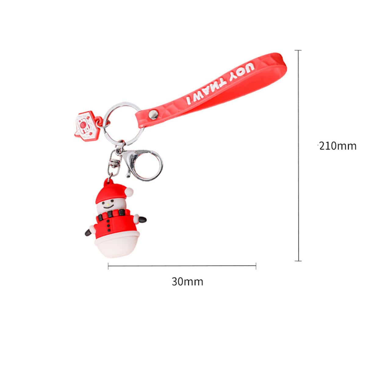 

Random 1pc Christmas Charm Keychain, Red