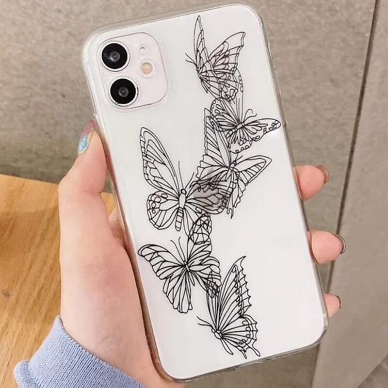

Butterfly Print Clear iPhone Case