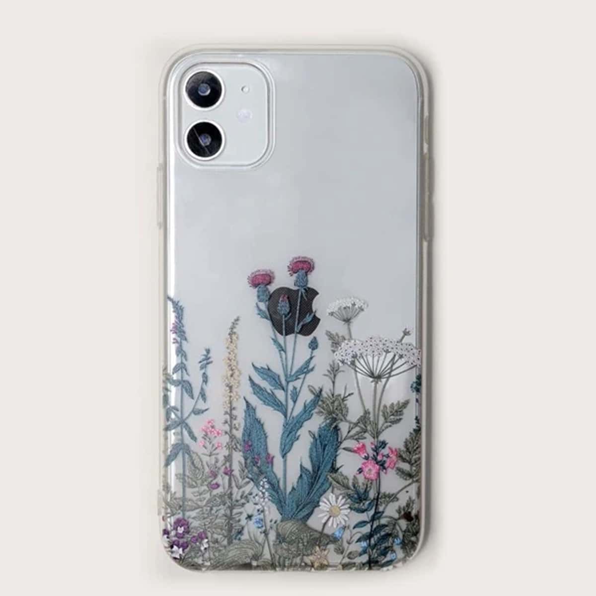 

Floral Clear iPhone Case, Multicolor