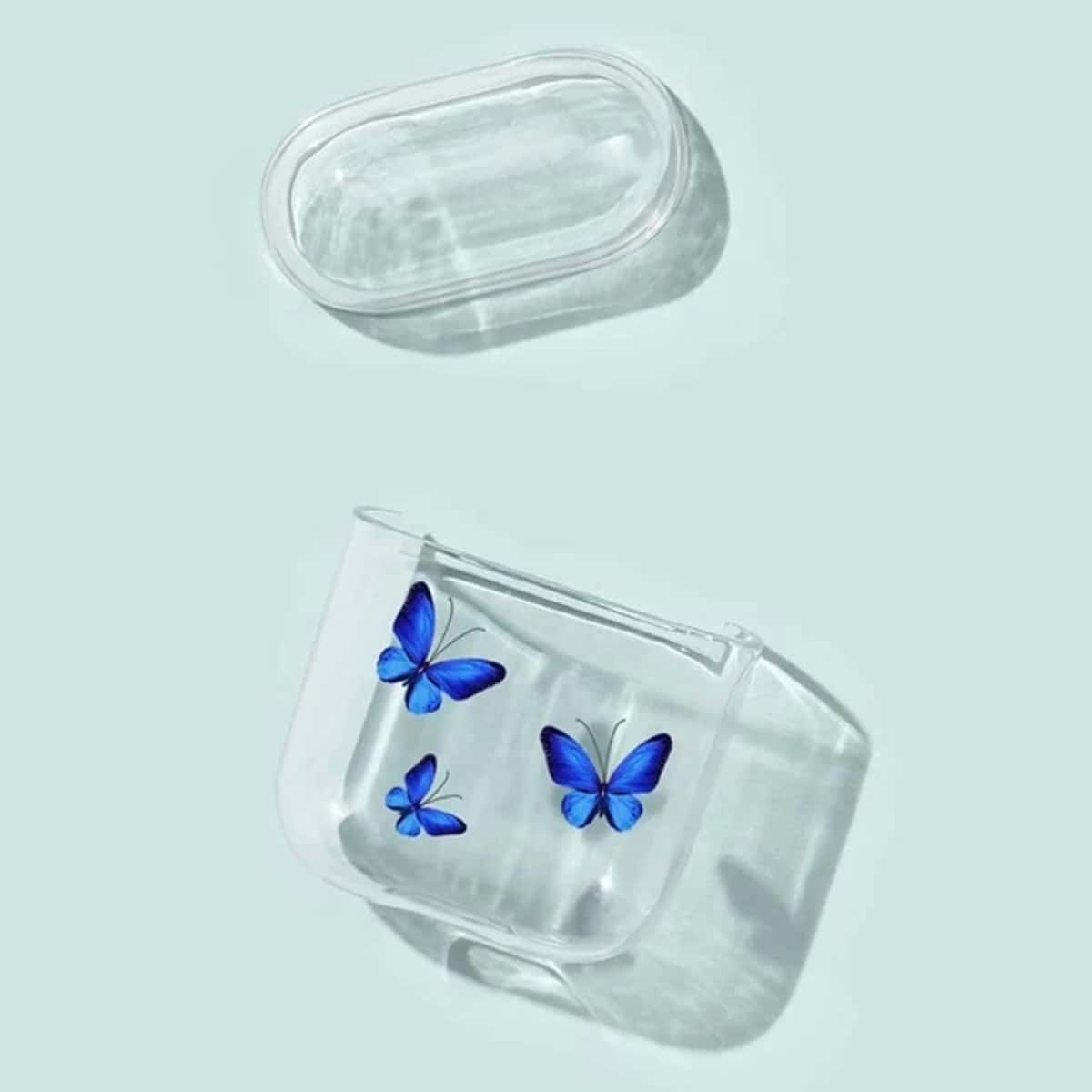 

Butterfly Print AirPods Case, Clear