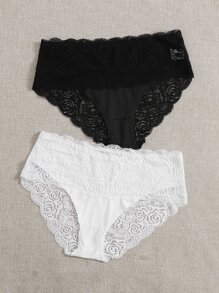 Snug Zone 2 paquets Ensemble de lingerie en dentelle sexy grande taille