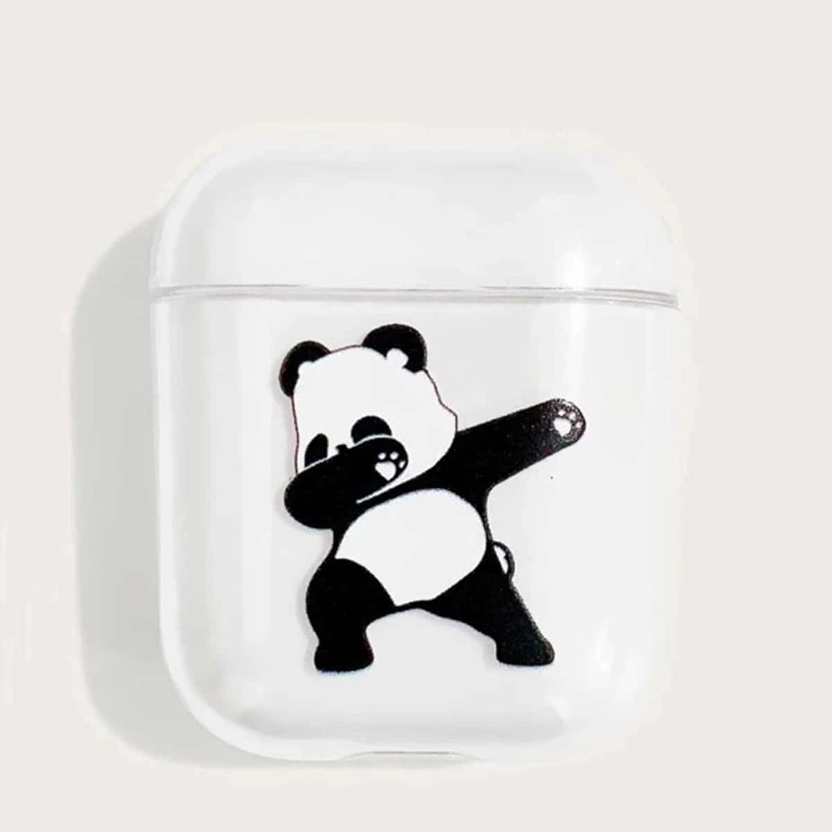 

Cartoon Panda AirPods Case, Clear
