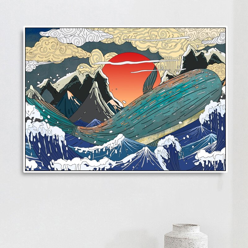 

Whale Print Diamond Painting, Multicolor