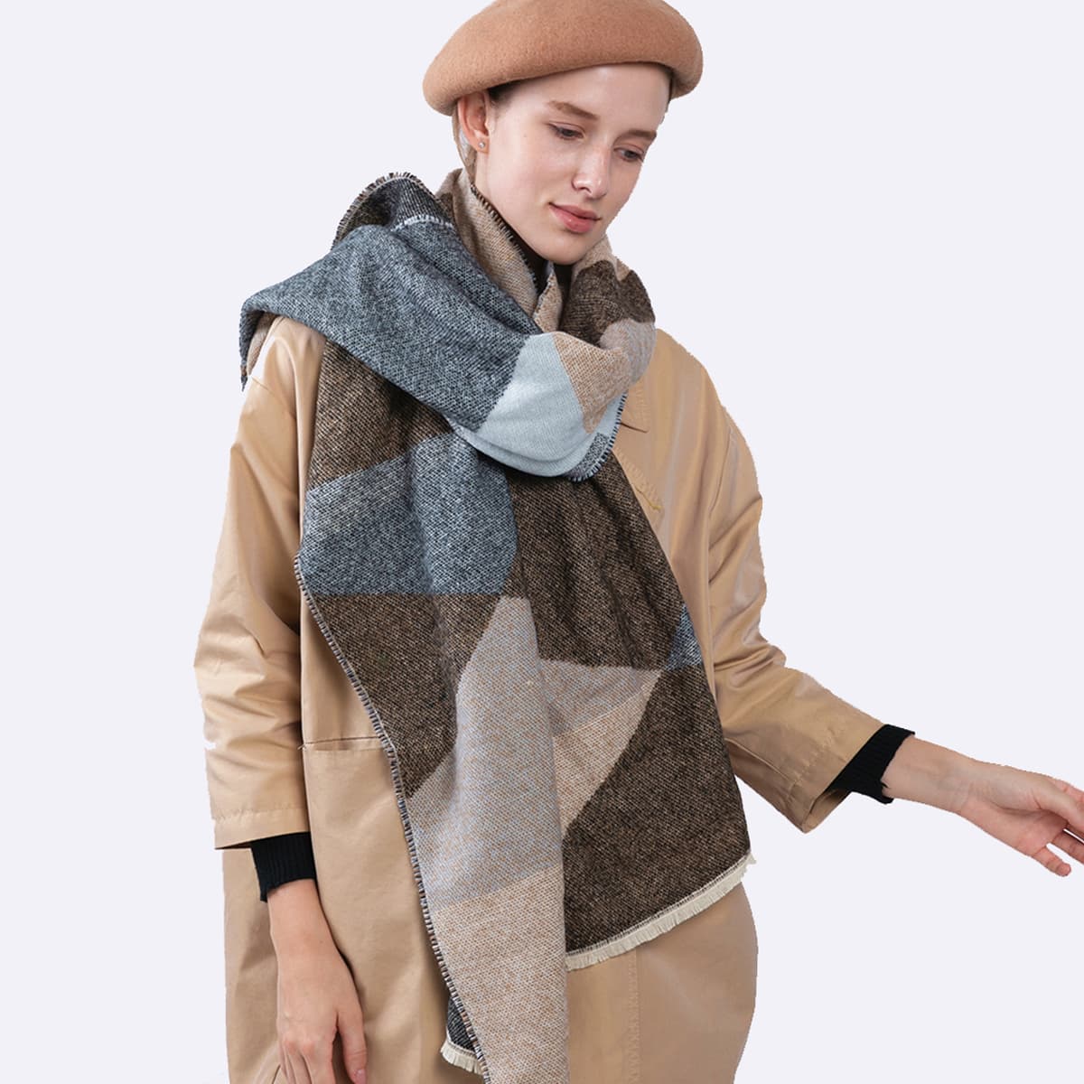 

Geometric Pattern Scarf, Multicolor