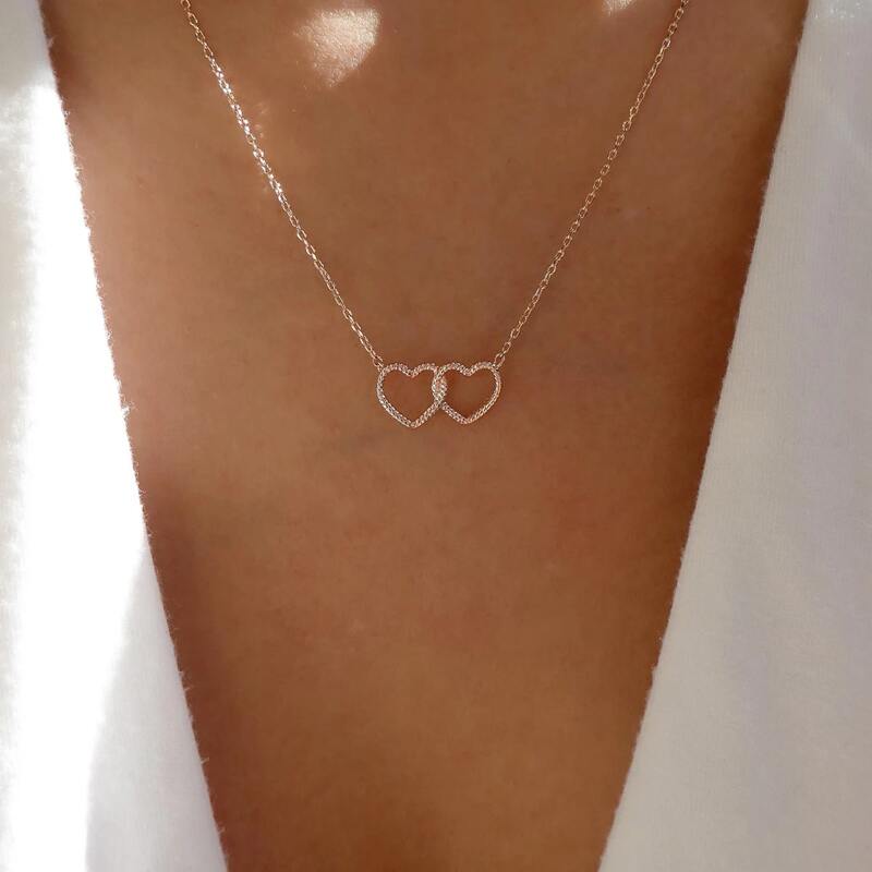 

Heart Charm Necklace, Gold