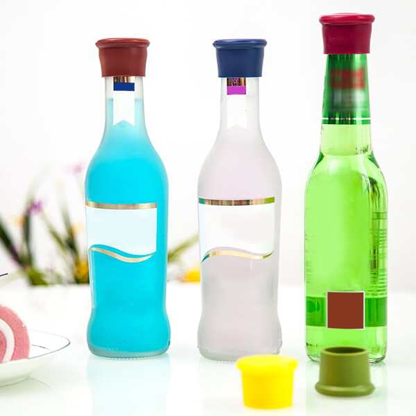 

5pcs Random Color Silicone Bottle Cap, Multicolor