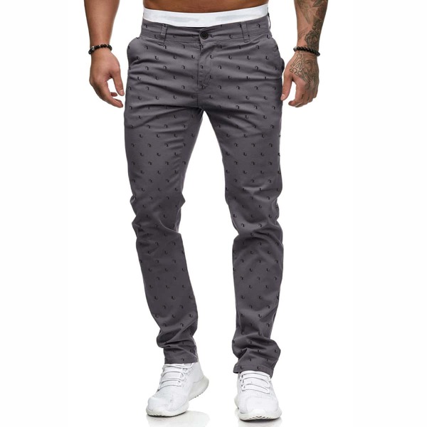 

Men All Over Print Pants, Dark grey