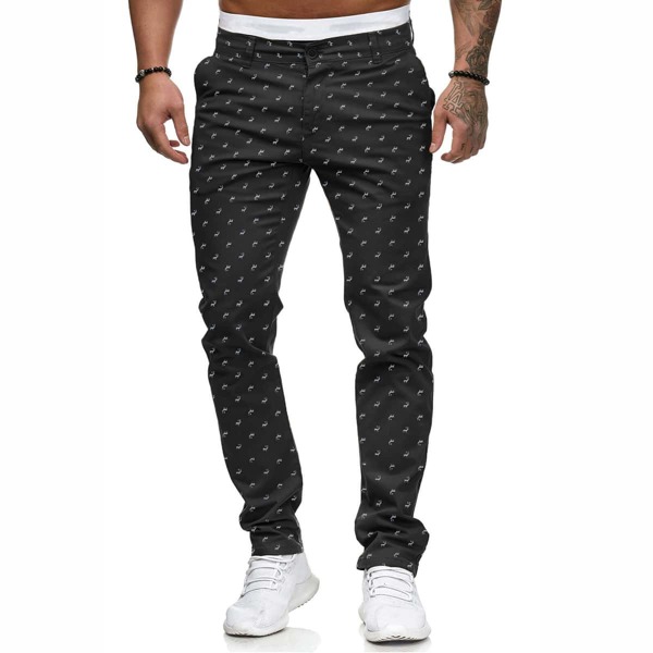 

Men All Over Print Pants, Black