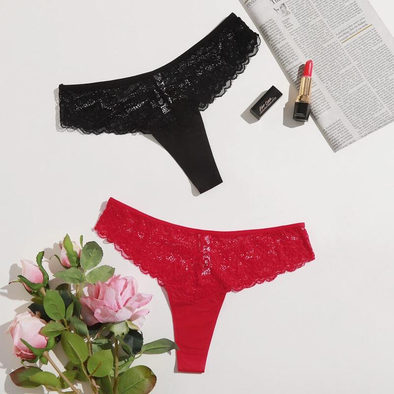 

2pack Floral Lace Panty Set, Multicolor