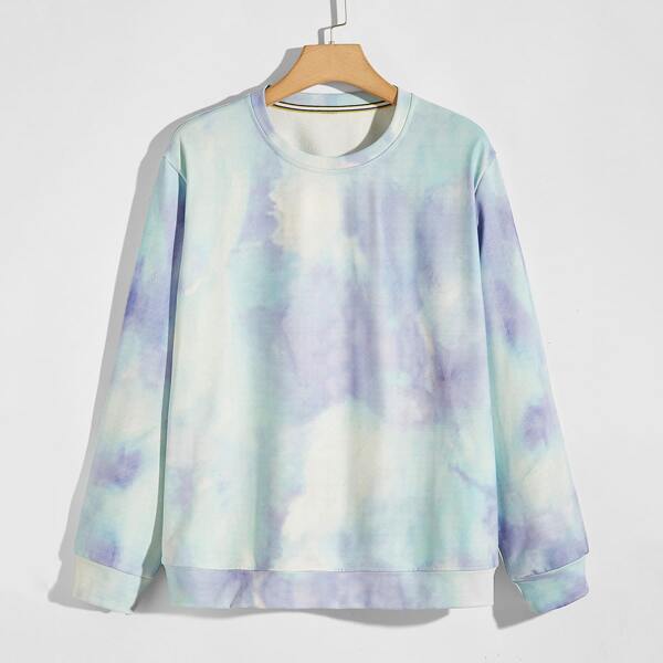 

Men Tie Dye Crew Neck Sweatshirt, Multicolor