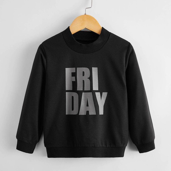 

Toddler Boys Letter Graphic Sweatshirt, Black