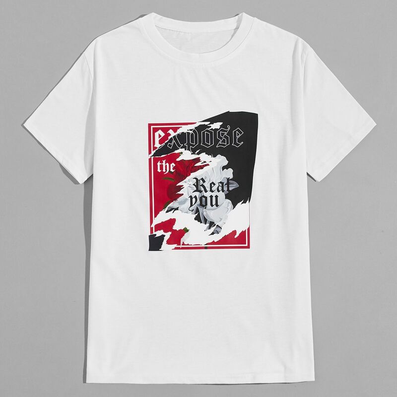 

Guys Letter Graphic Tee, White