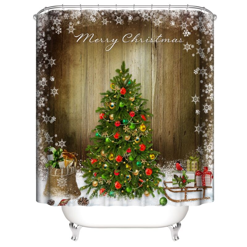 

Christmas Tree Print Shower Curtain, Multicolor