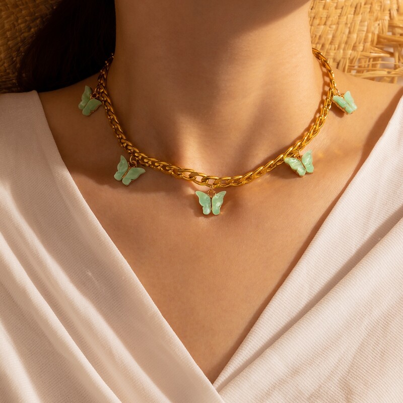 

Butterfly Chain Necklace, Gold