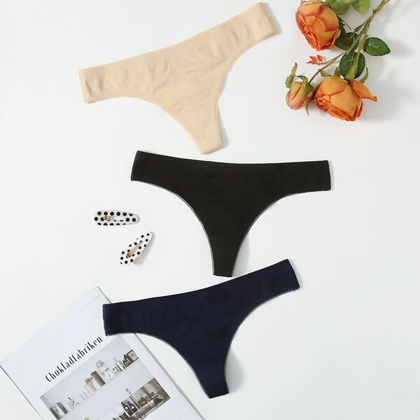 

3pack Seamless Thong Set, Multicolor