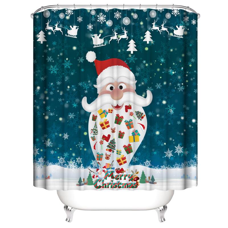 

Santa Claus Print Shower Curtain, Multicolor